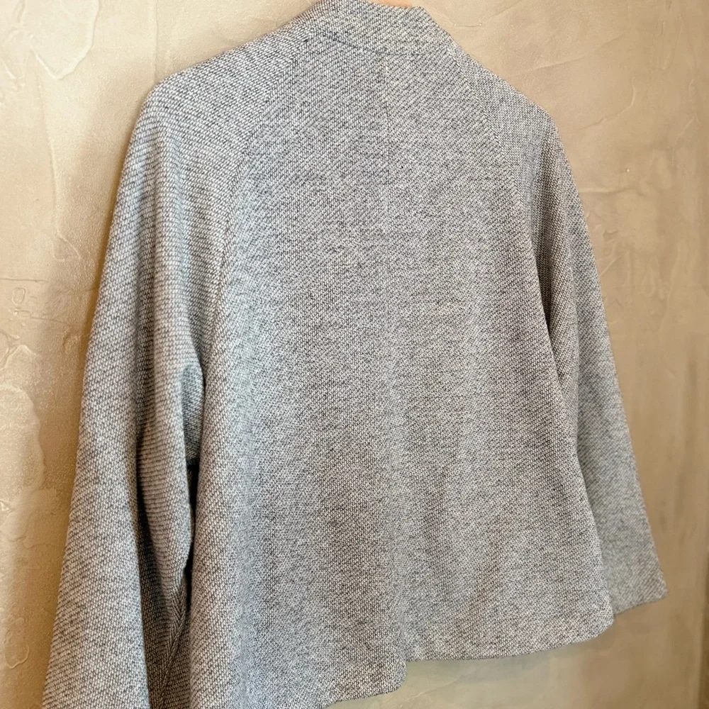 Madewell Textured Open Front Jacket Gray Minimalist Blazer M - Picture 10 of 15